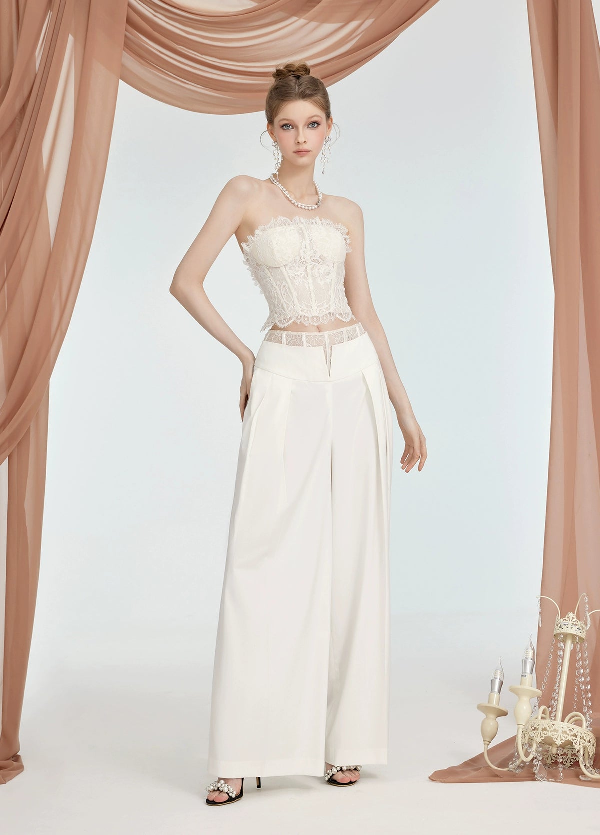 Naomi Lace Mesh Boned Backless Corset - CHINASQUAD