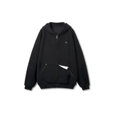 Cotton-feel Silhouette Zip-up Hoodie - CHINASQUAD
