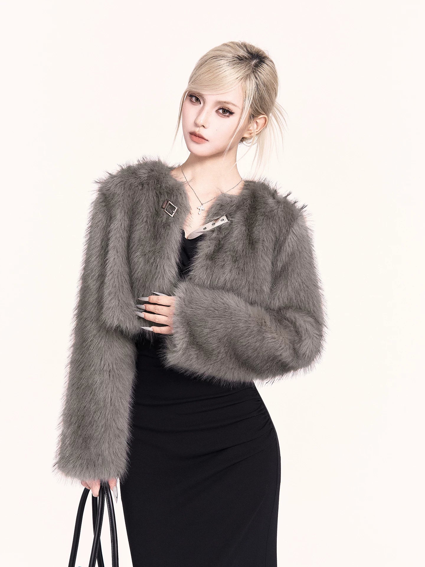 Faux Fur Cropped Jacket