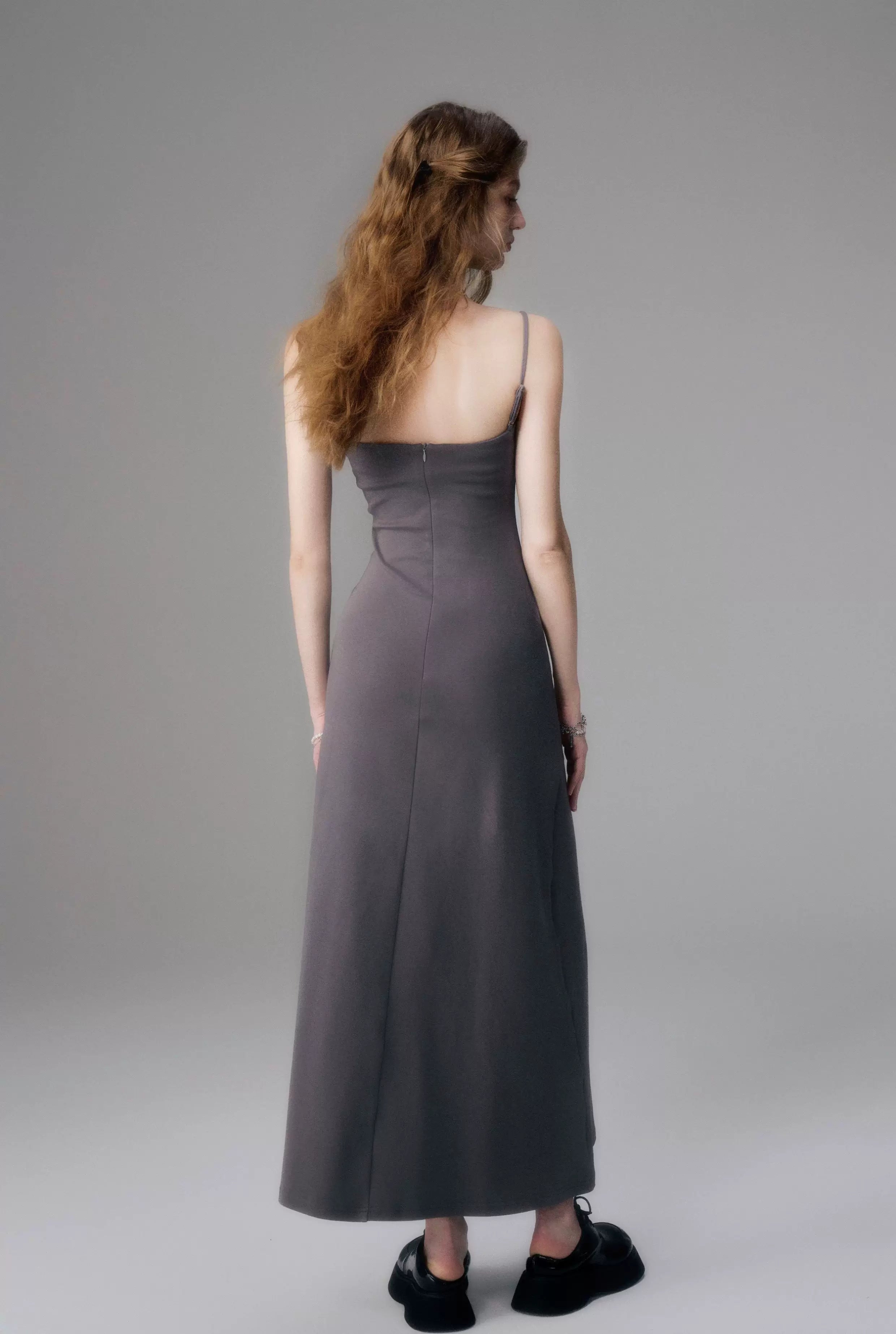 Minimal Long Knit Slip Maxi Dress
