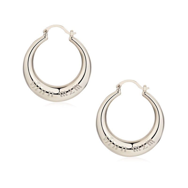 Vintage M2M Circle Letter Earrings - CHINASQUAD