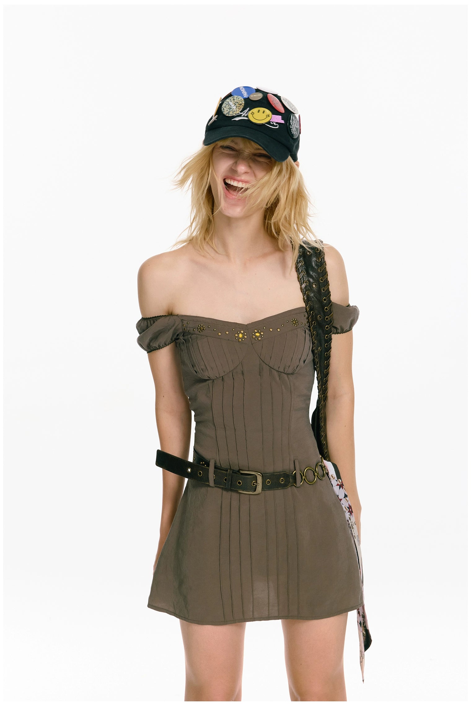 Retro Rivet Ring Punk Belt - CHINASQUAD