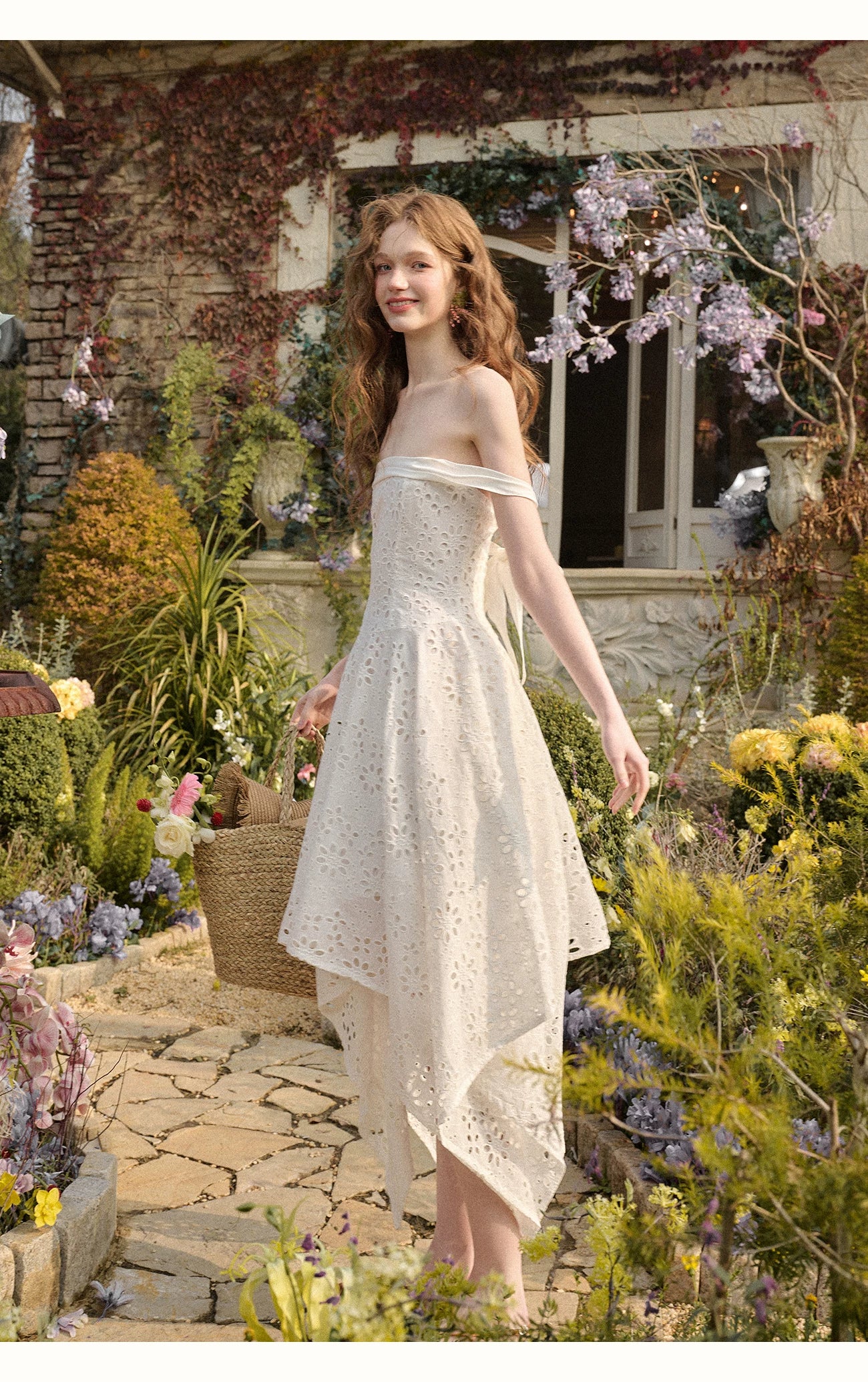 Celebration Ribbon Asymmetrical Cotton Dress