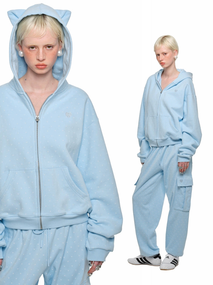 Cat Paw Cargo Long Sweatpants - CHINASQUAD