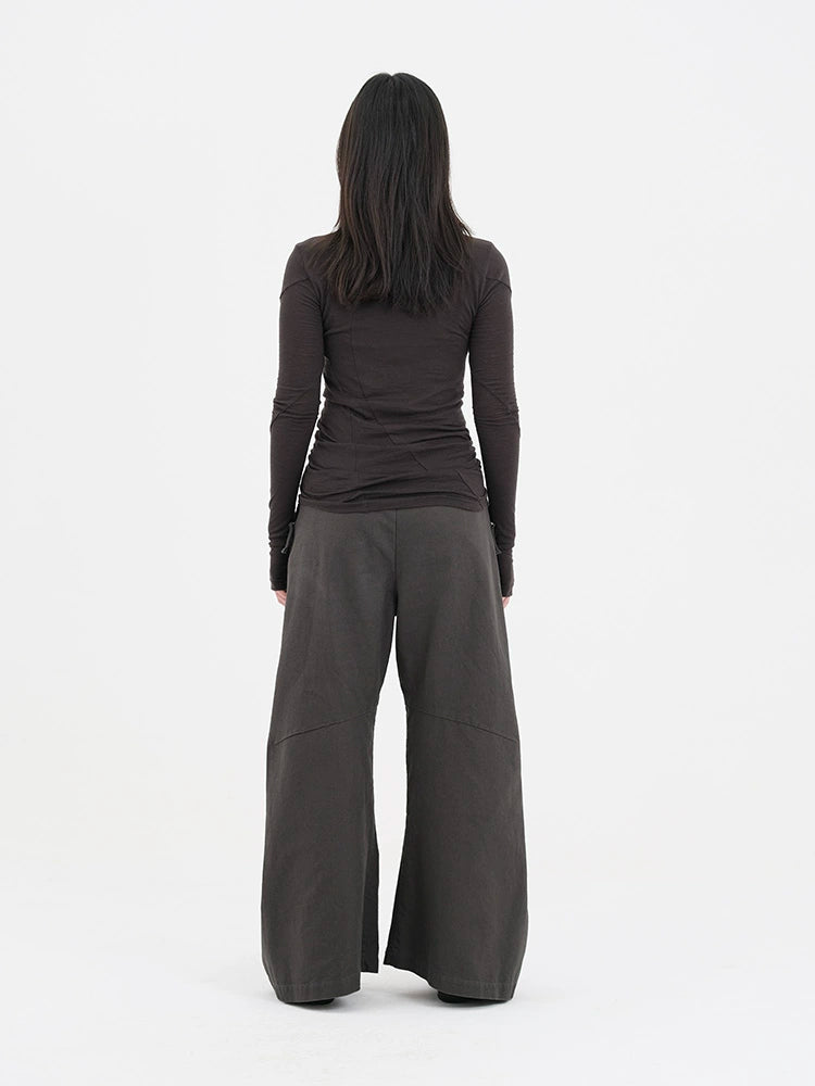 Black & Gray Green Scimitar Shaped Pants - CHINASQUAD