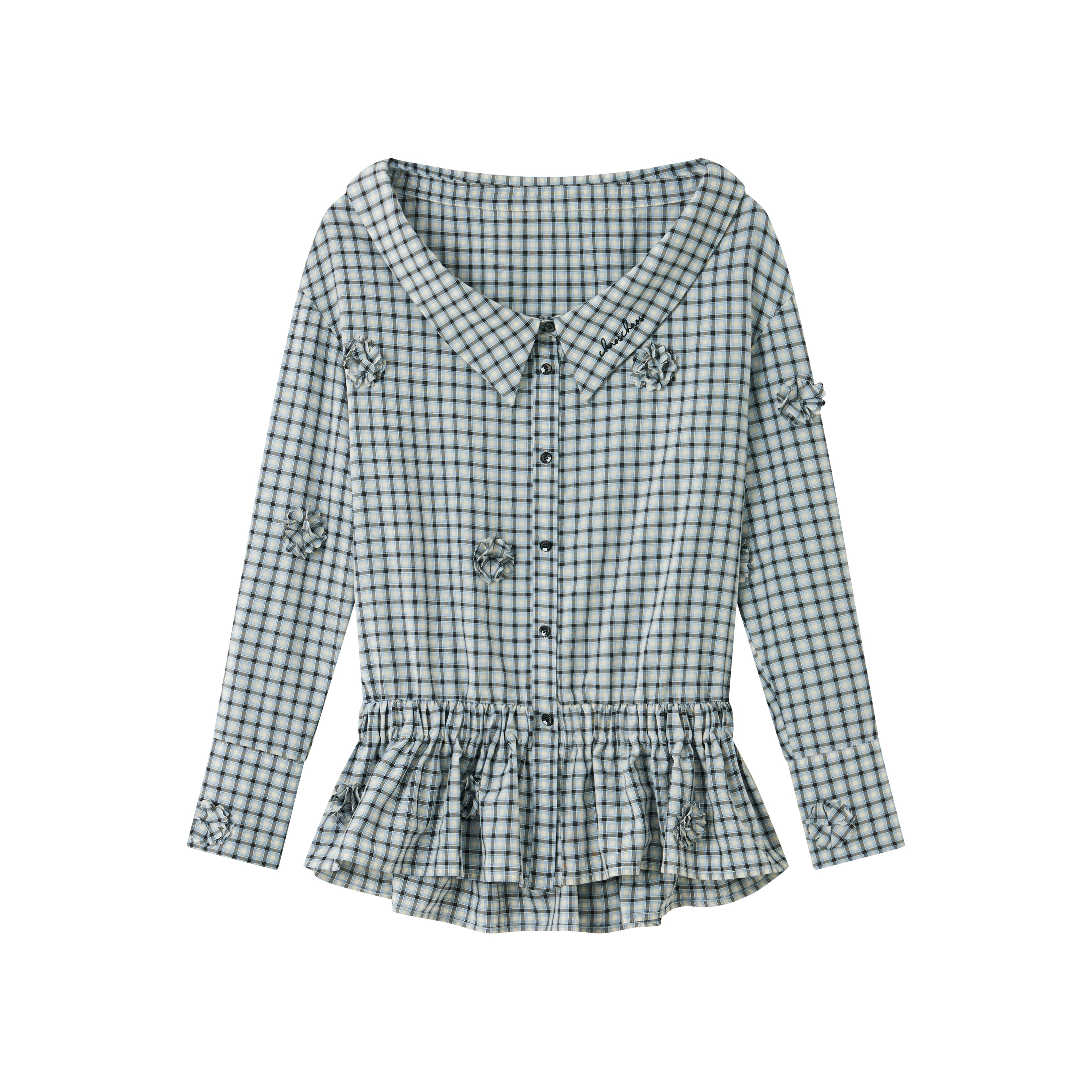 One-Shoulder Convertible Waist-Cinched Shirt