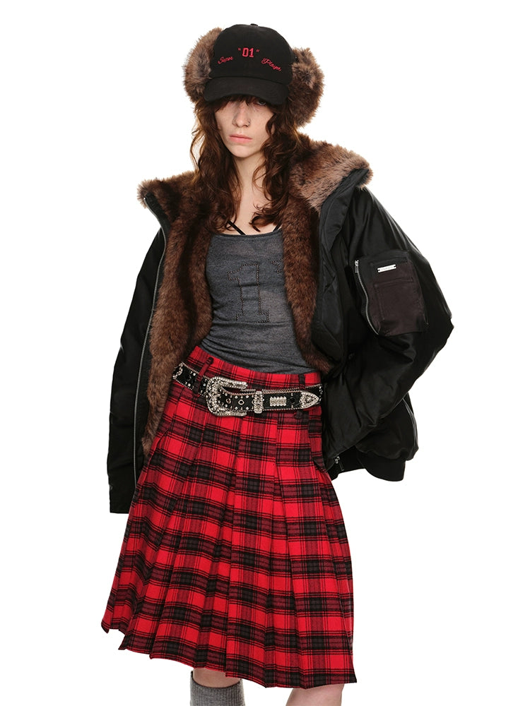 Gradient Patchwork Down-Filled Aviator Jacket - CHINASQUAD