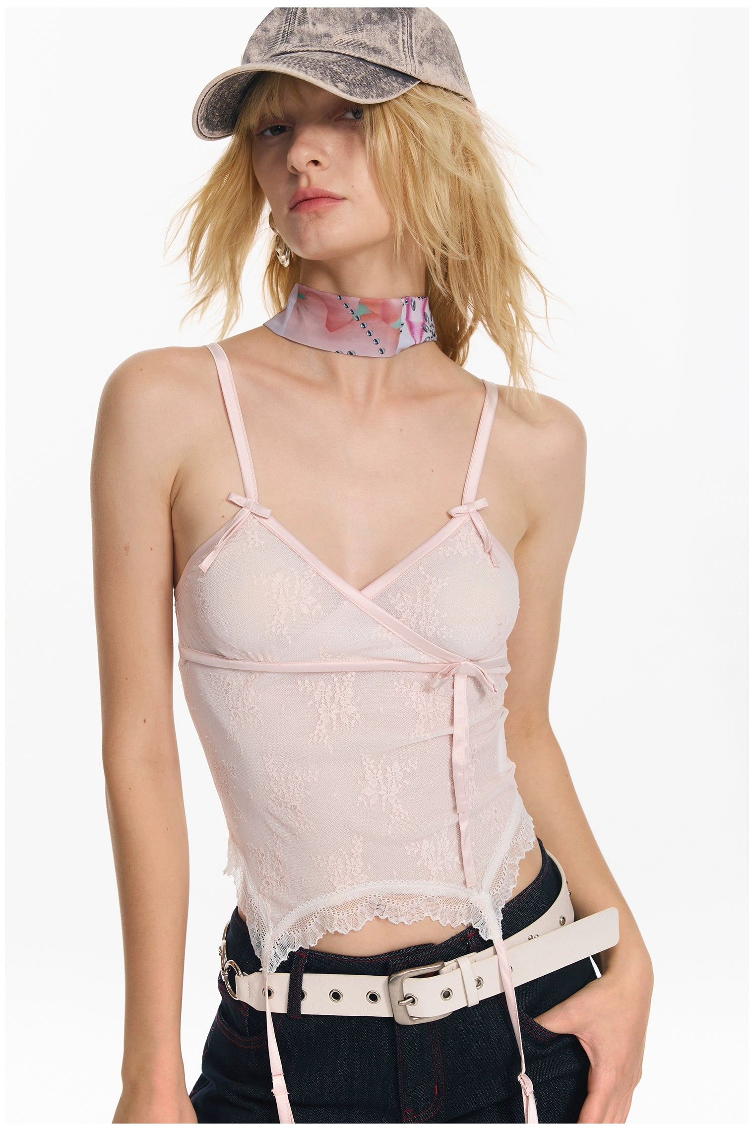 Butterfly Lace Mesh Tank Top