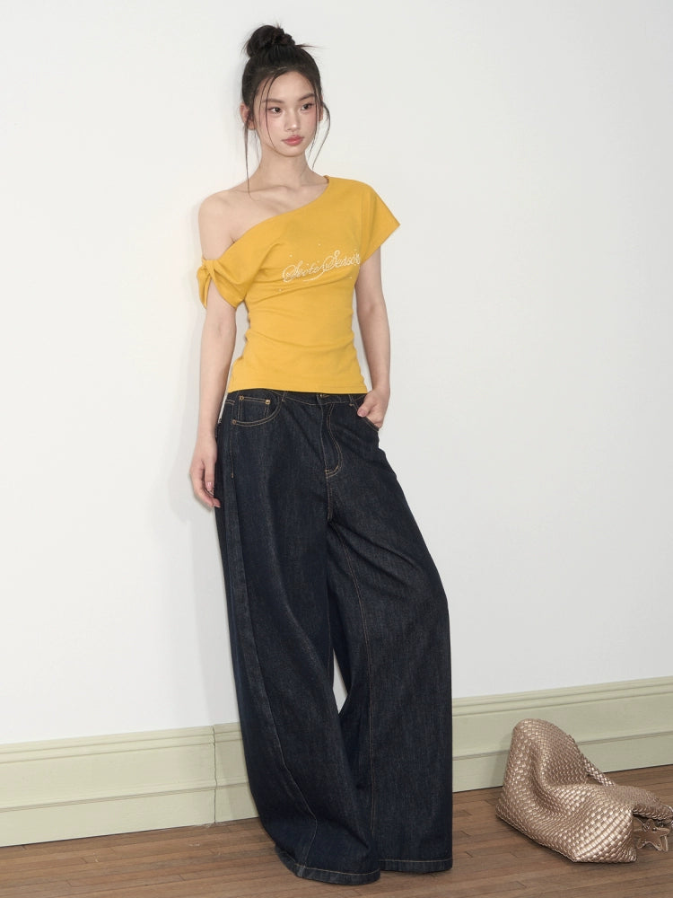 Original-Color Loose Wide-Leg Jeans - CHINASQUAD