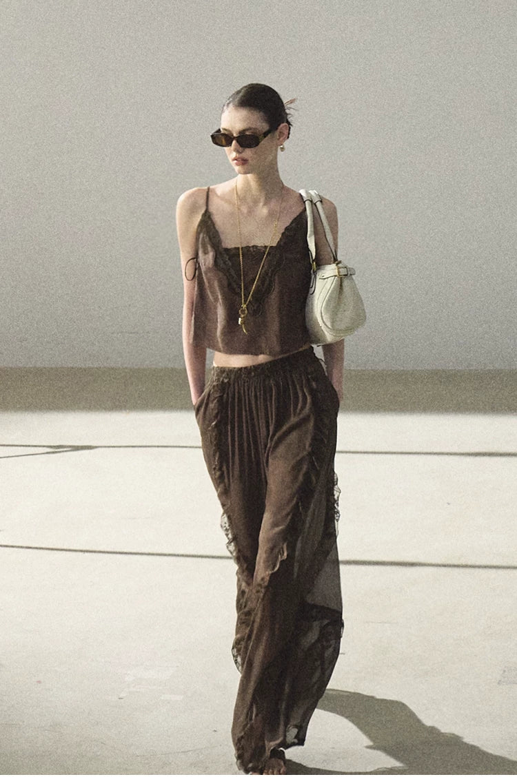 Lyocell Linen Camisole & Relaxed Trousers Set