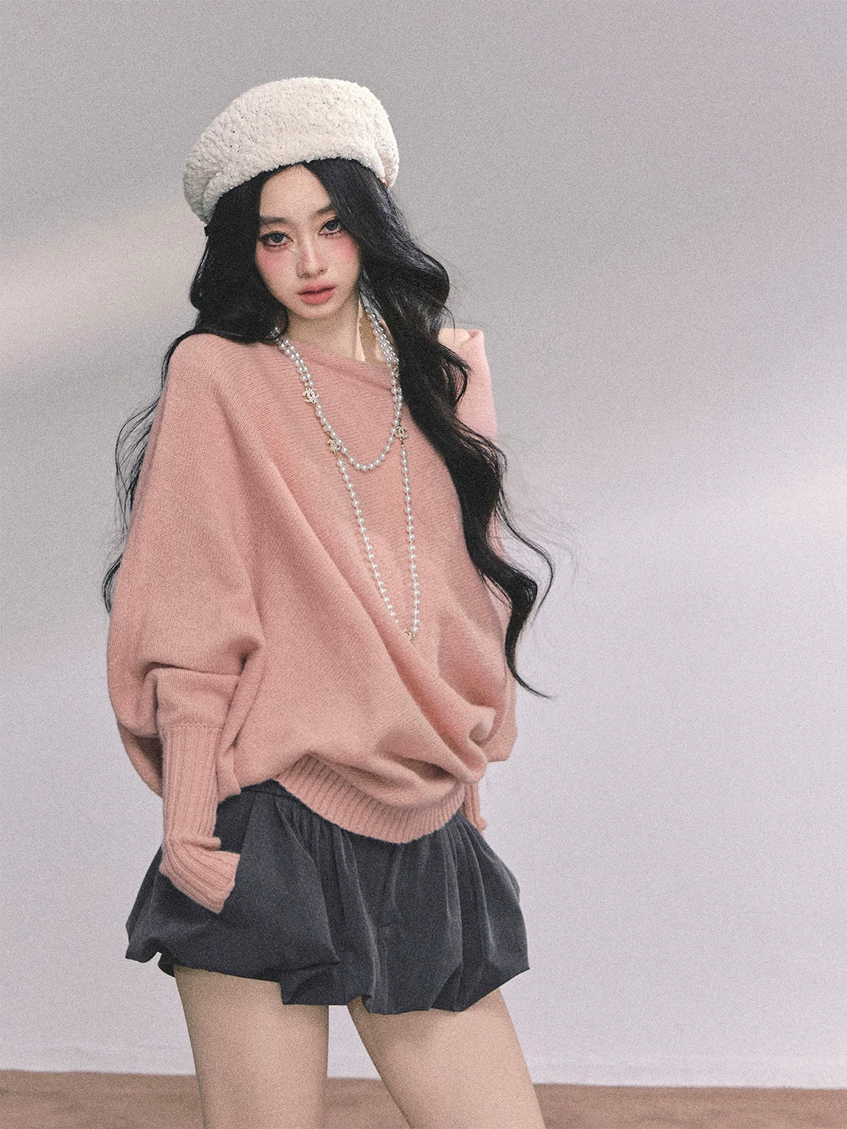 Soft Sweet Off-Shoulder Knit Sweater