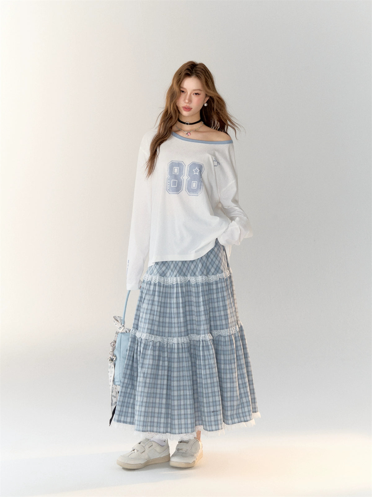 Casual Round Neck Off-Shoulder T-Shirt - CHINASQUAD