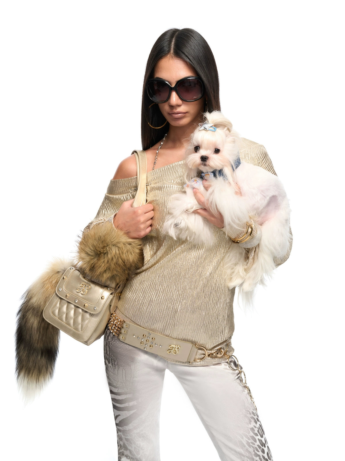 Chain-Detail Long-Sleeve T-Shirt