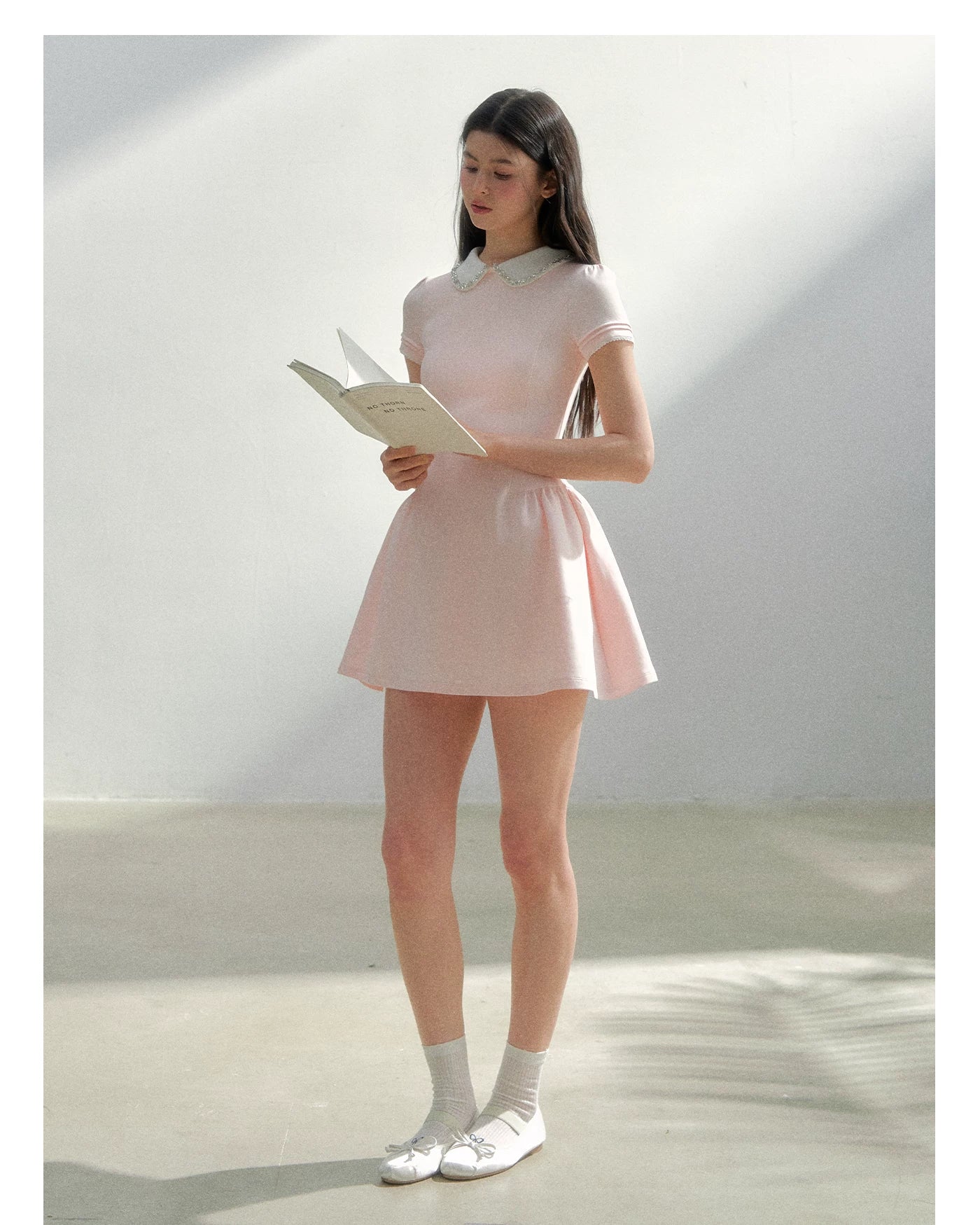 Vintage Crystal Collar Air Layer Princess Dress