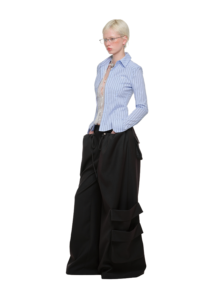 Oversized Utility Suit Pants - CHINASQUAD