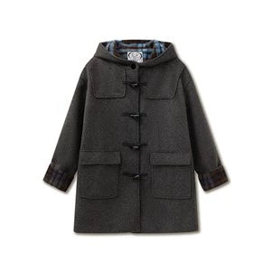 Pink Plaid Horn-buttoned Coat Sunset Park