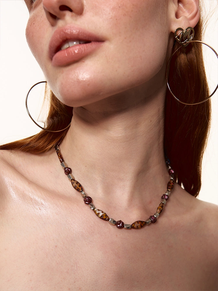 Czech Imported Colored Glaze Necklace - CHINASQUAD