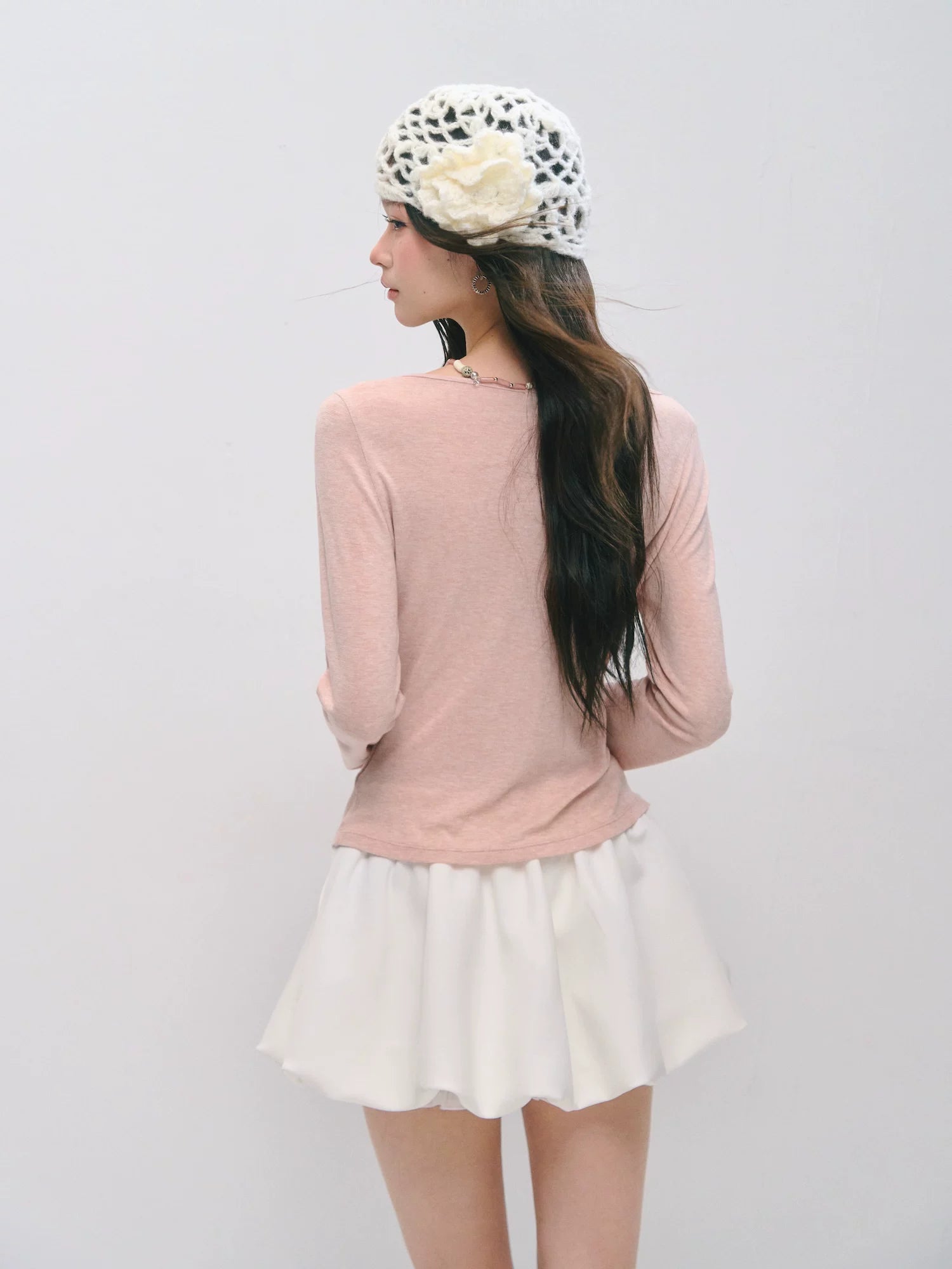 Preppy Pleated Bubble Mini Skirt