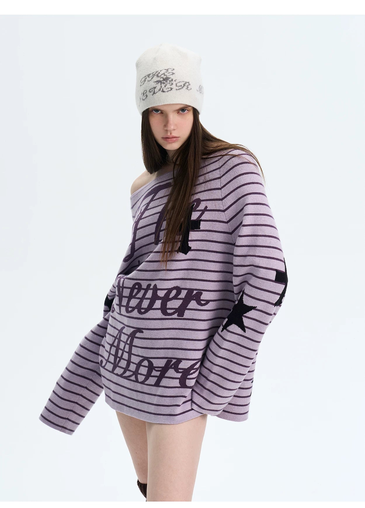 Striped Color-Block Knit Sweater