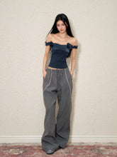 Striped Design Loose Wide-Legged Pants - CHINASQUAD