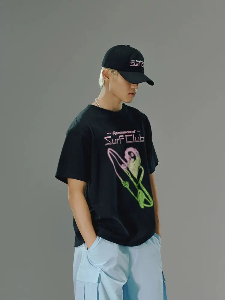 Colorful Print Crew Neck T-Shirt - CHINASQUAD