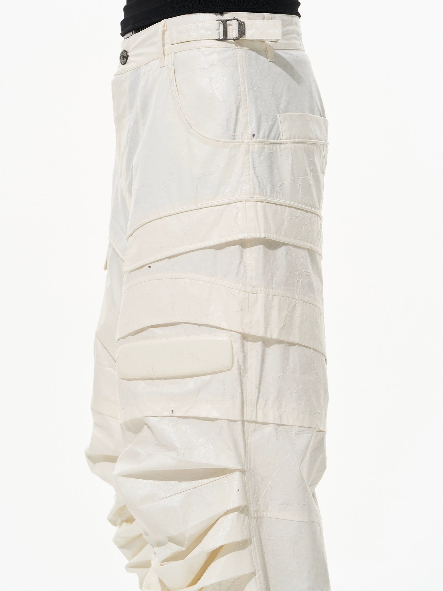 White Eco-Friendly Loose Space Casual Pants - CHINASQUAD