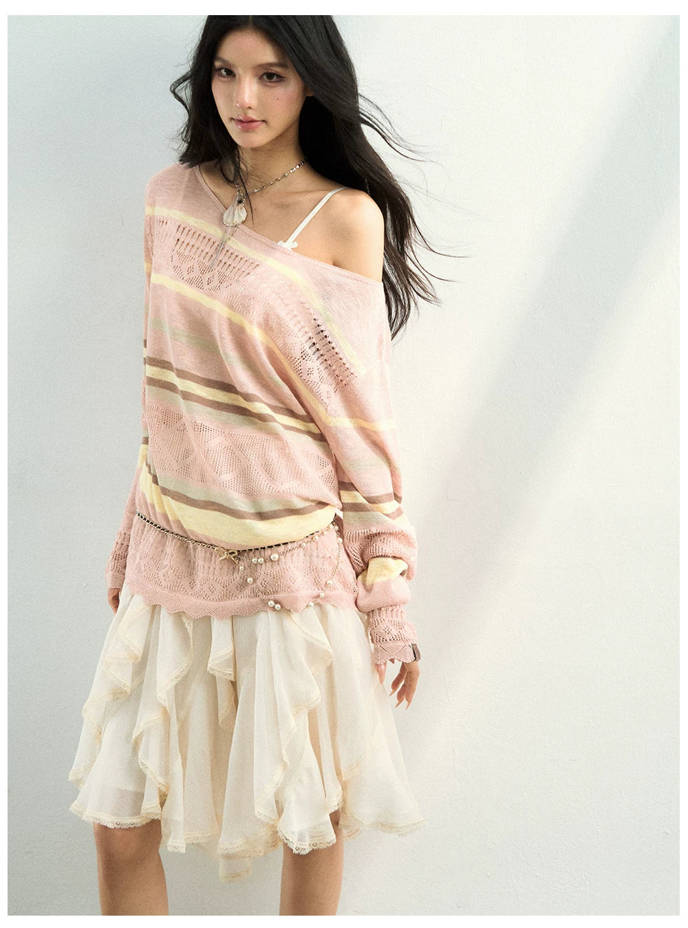 Asymmetric Flowing Chiffon Vacation Skirt