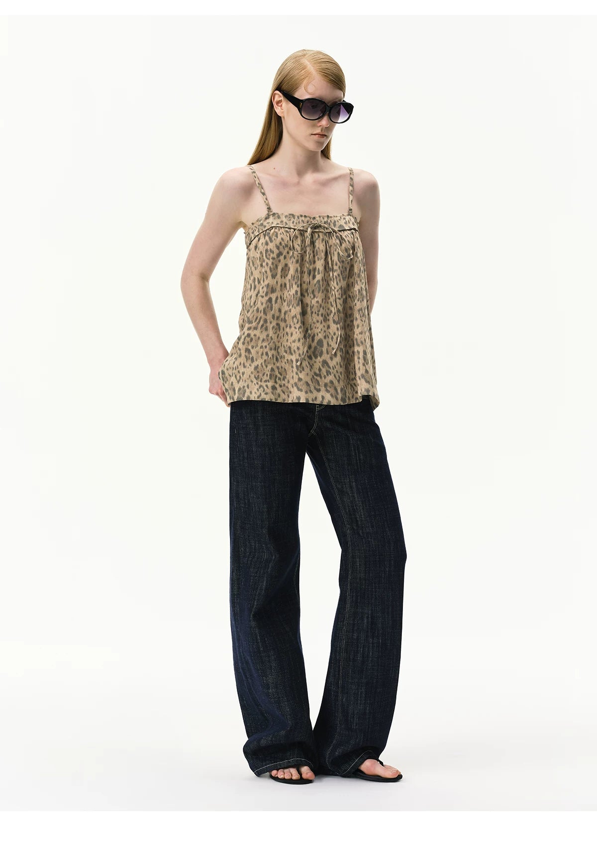 Lyocell Linen Leopard Top