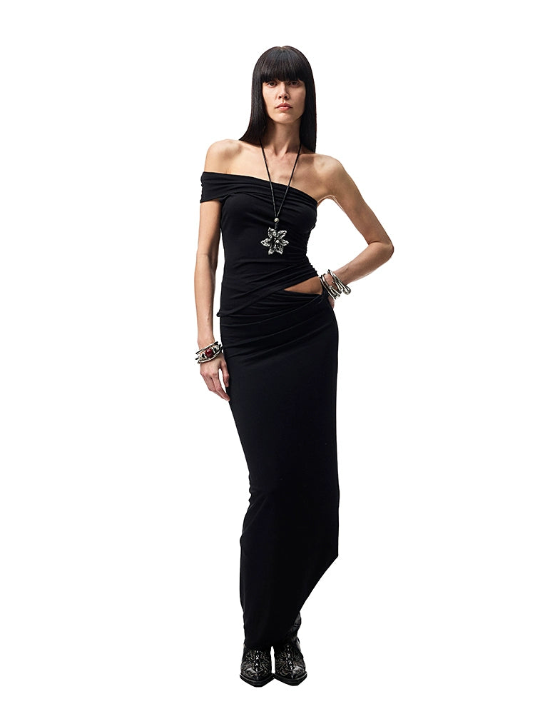 Irregular Multi-Wear Ruched Acetate T-Shirt - CHINASQUAD
