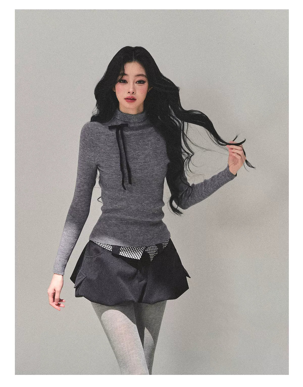 Velvet Touch Mock-Neck Knit Base Layer