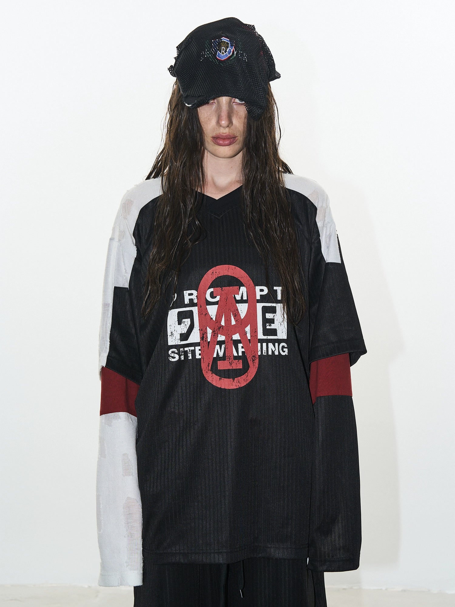 EXITMODE Textured Layered Sports Jersey Tee