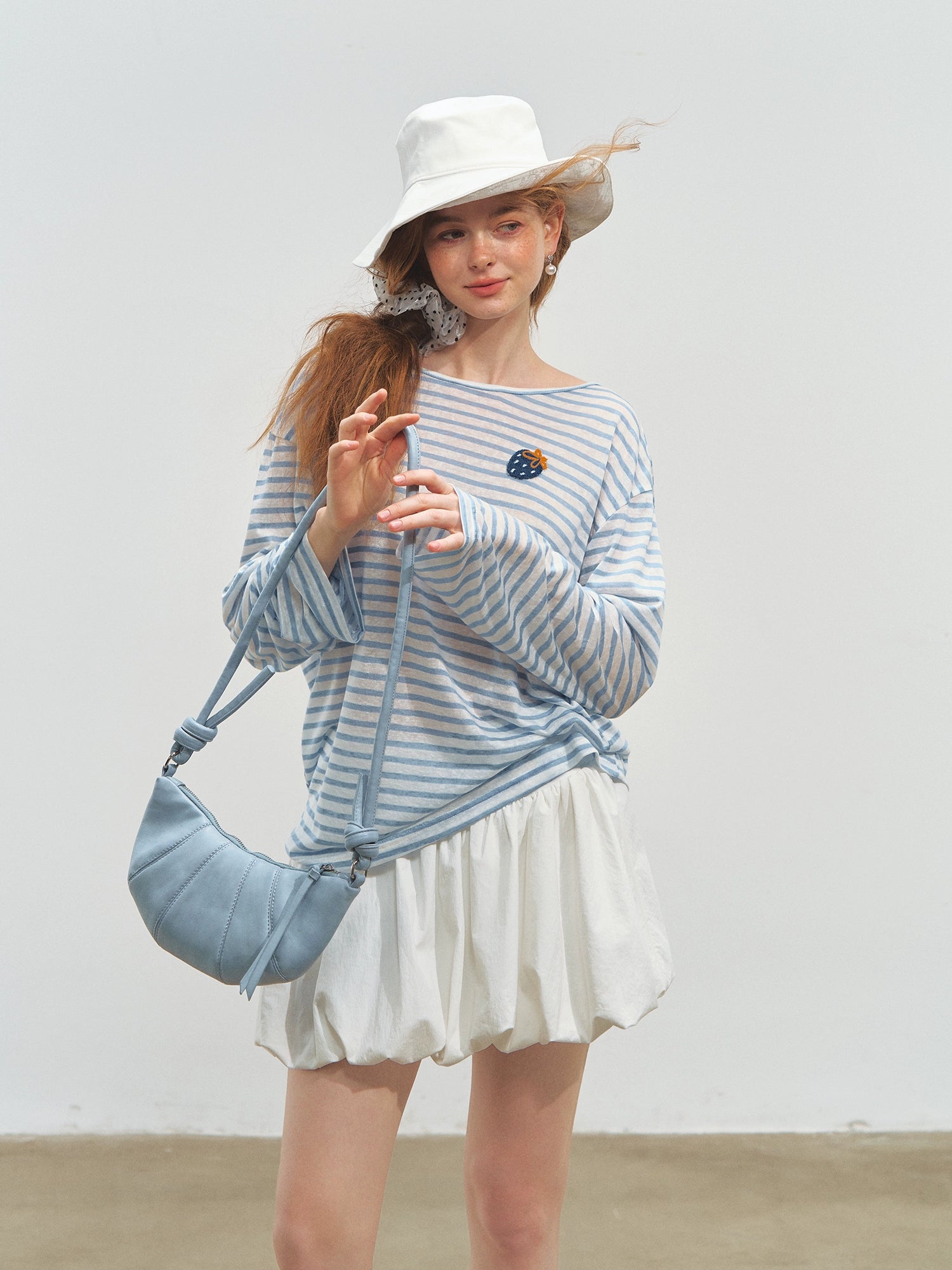 White Ballet-style Puff Midi Skirt - CHINASQUAD