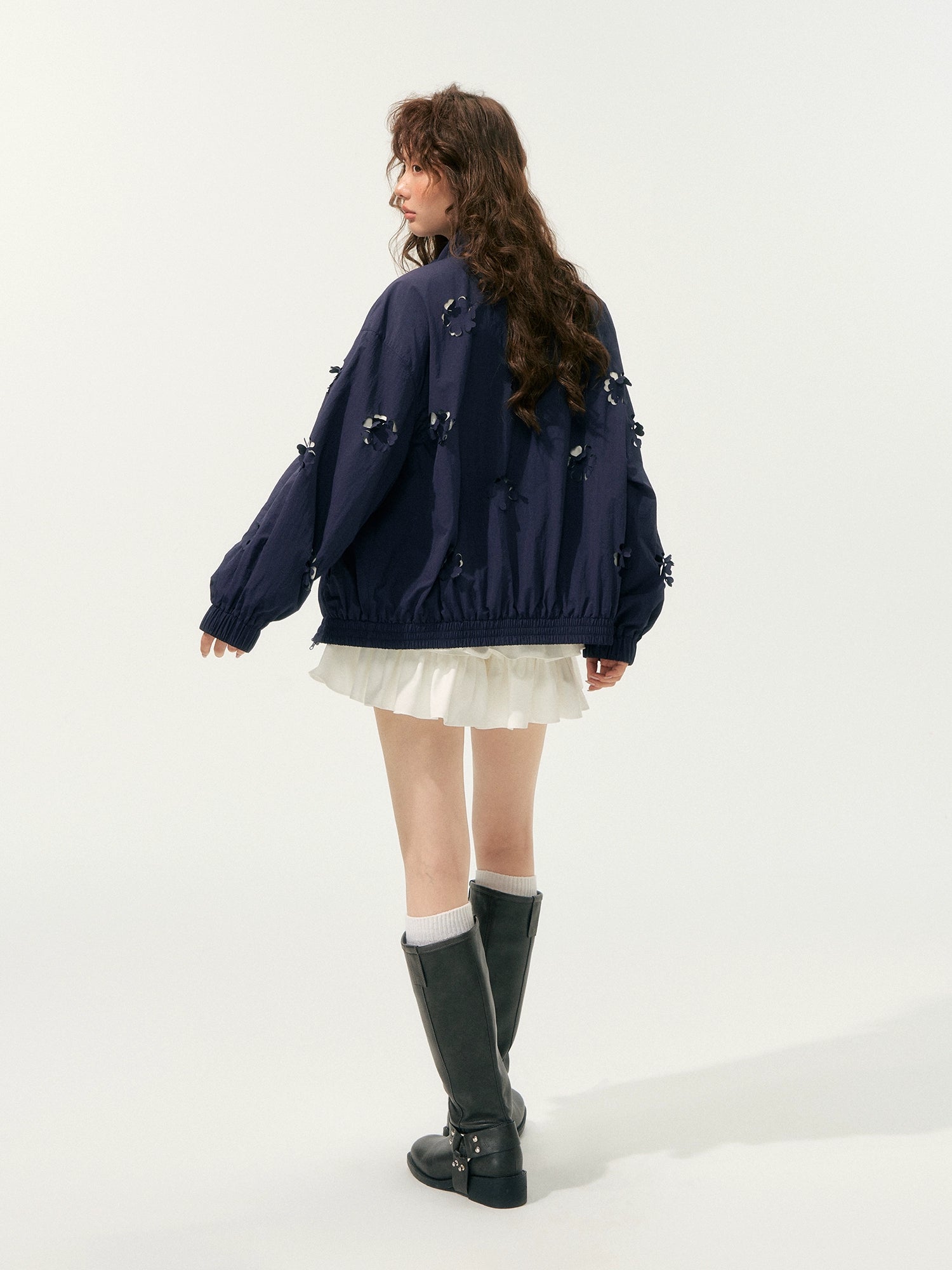 Hollow Cut Floral Jacket - CHINASQUAD