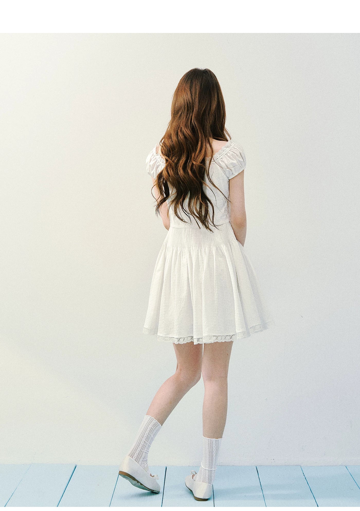 Pure Romance Square-Neck Mini Dress