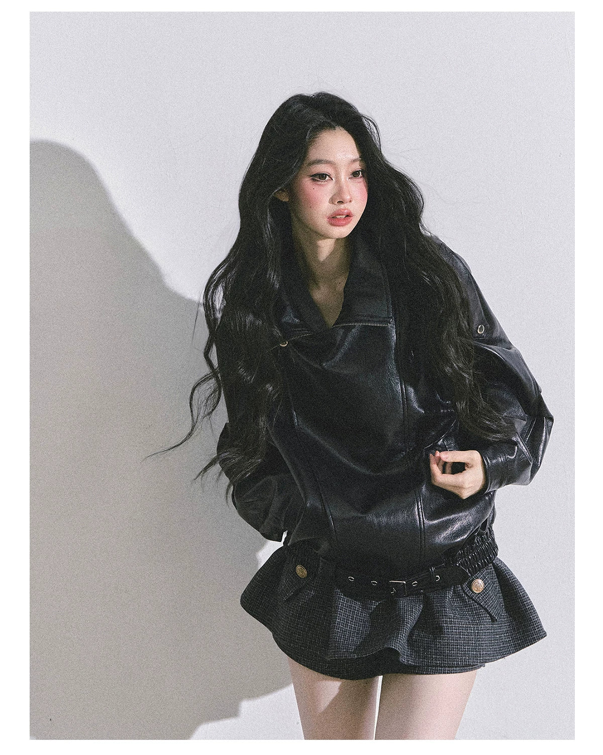 Minimal Korean V-Neck Long-Sleeve T-Shirt