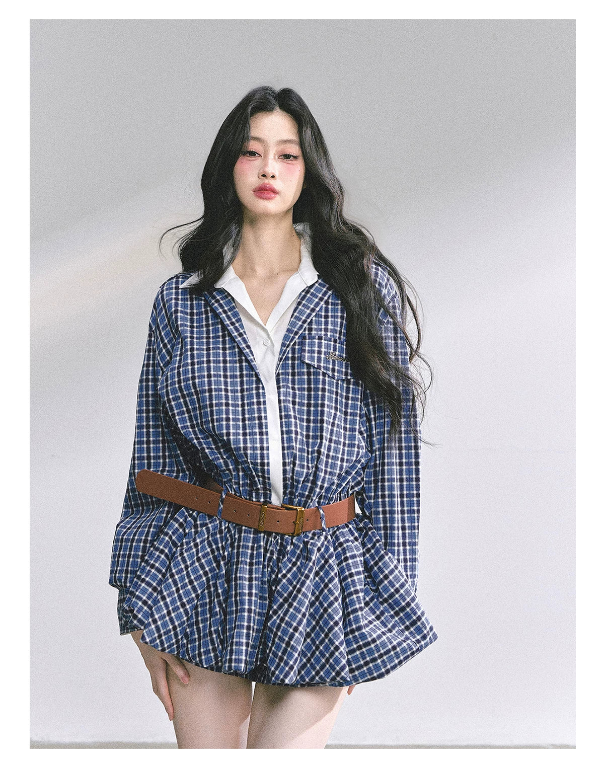 Hepburn-Style Bubble Hem Mini Dress