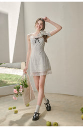 Cotton Embroidered Lace Slip Dress - CHINASQUAD