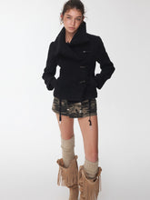 Washed Camo Double-Breasted Canvas Skort - CHINASQUAD