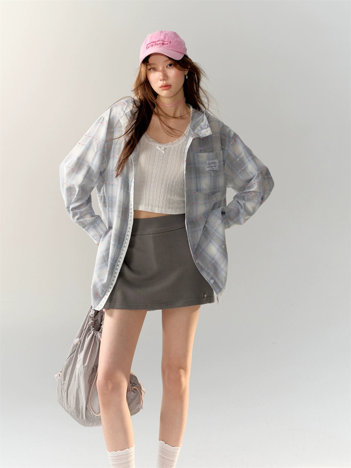 Lace Ruffle Bow Sling Vest - CHINASQUAD