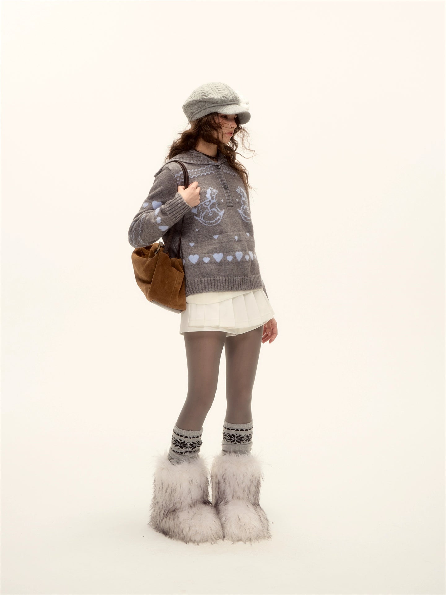 Pony Jacquard Knit Pullover