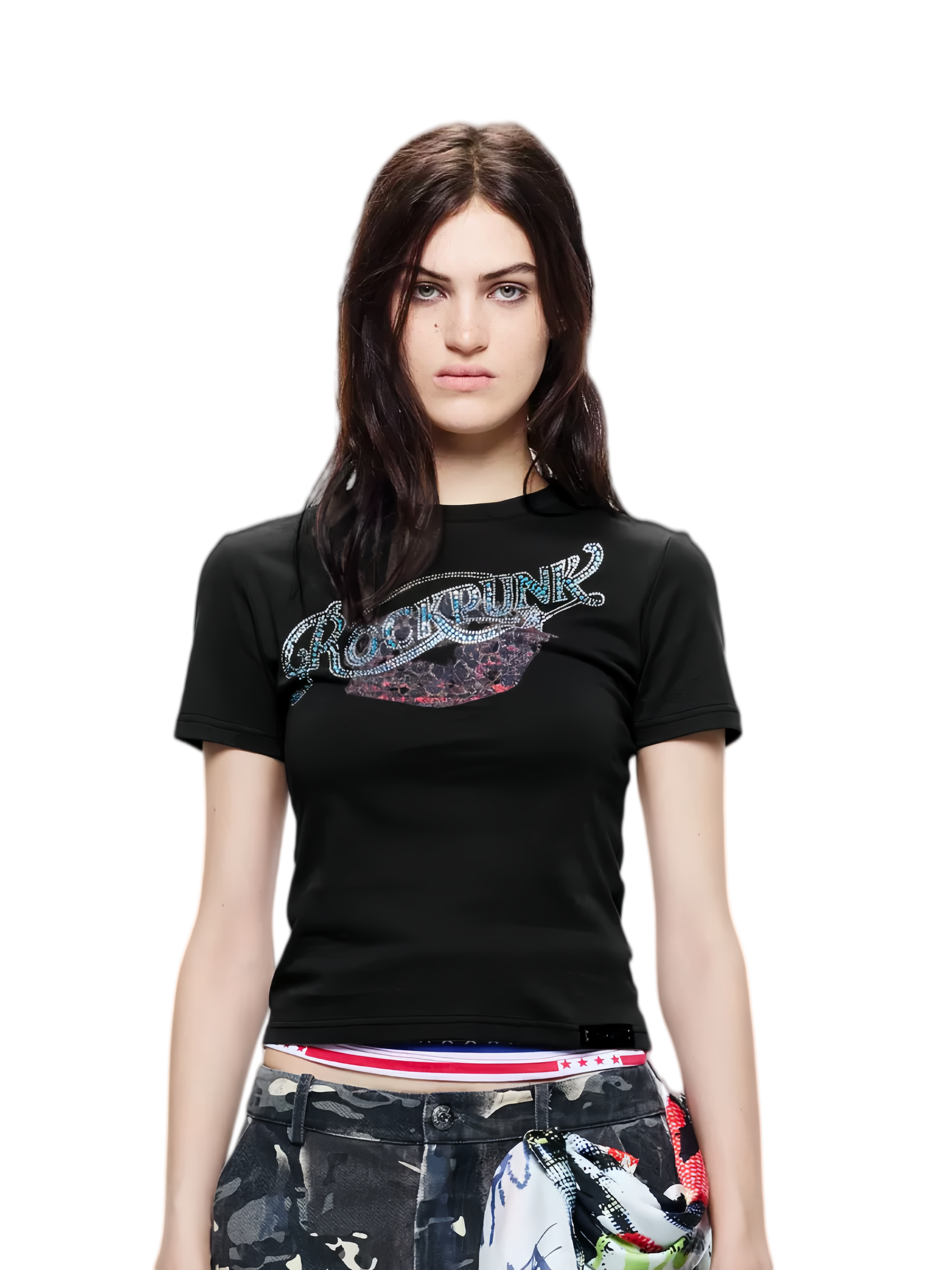 24ANS Rhinestone Graphic Slim Tee – view 2
