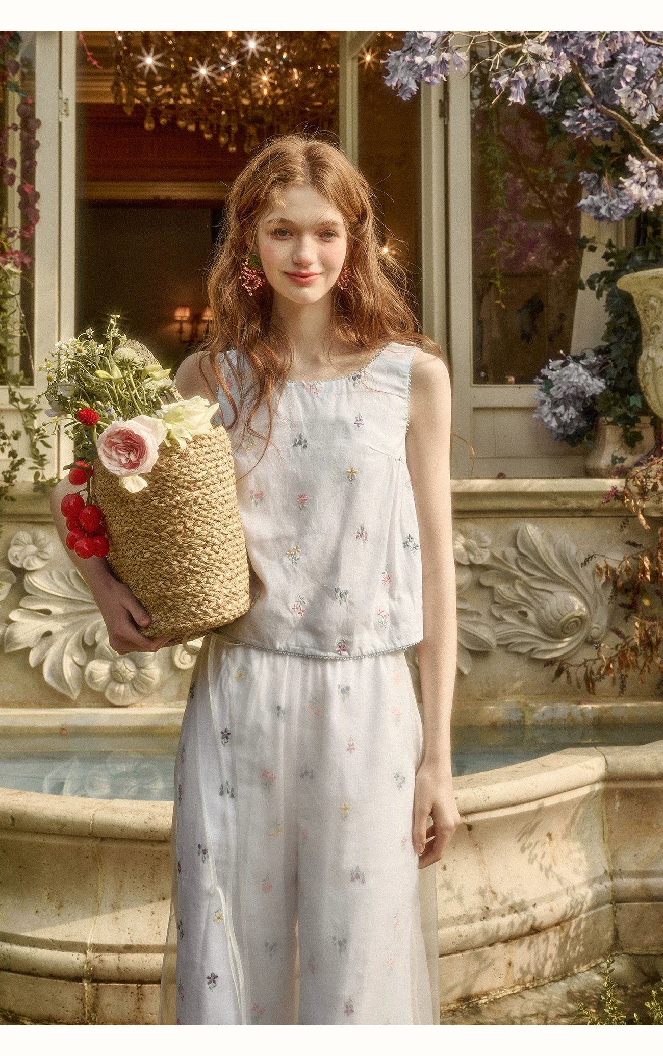 Botanical Linen Embroidered Set