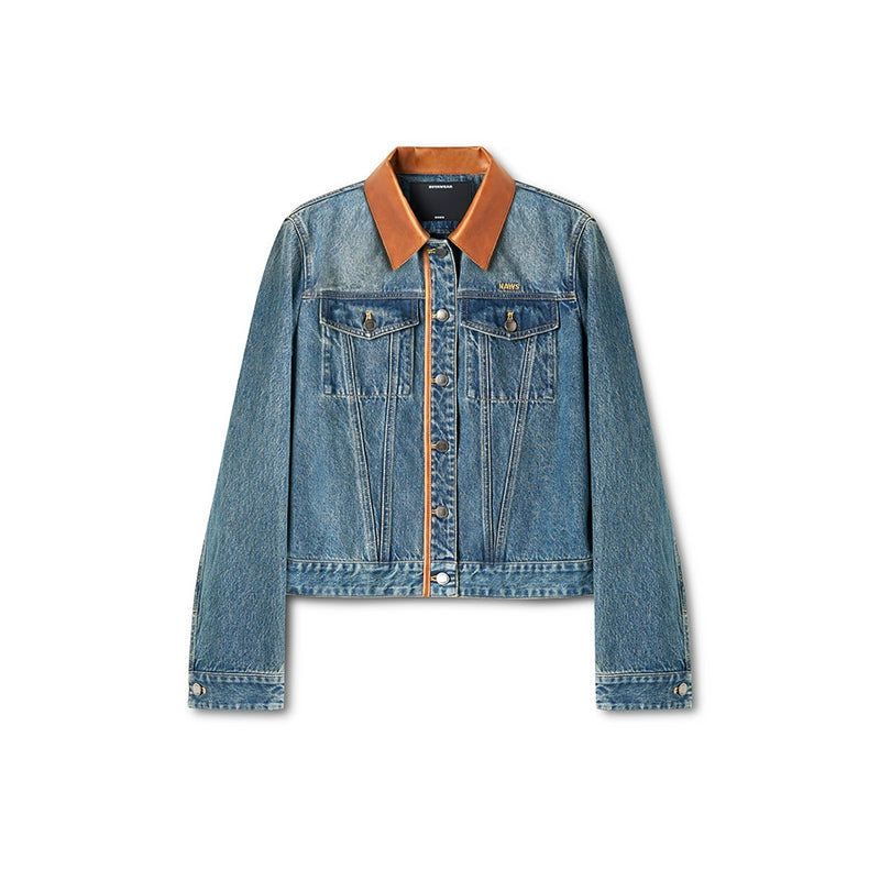 "Savanna Series" Washed Panel Denim Jacket - CHINASQUAD