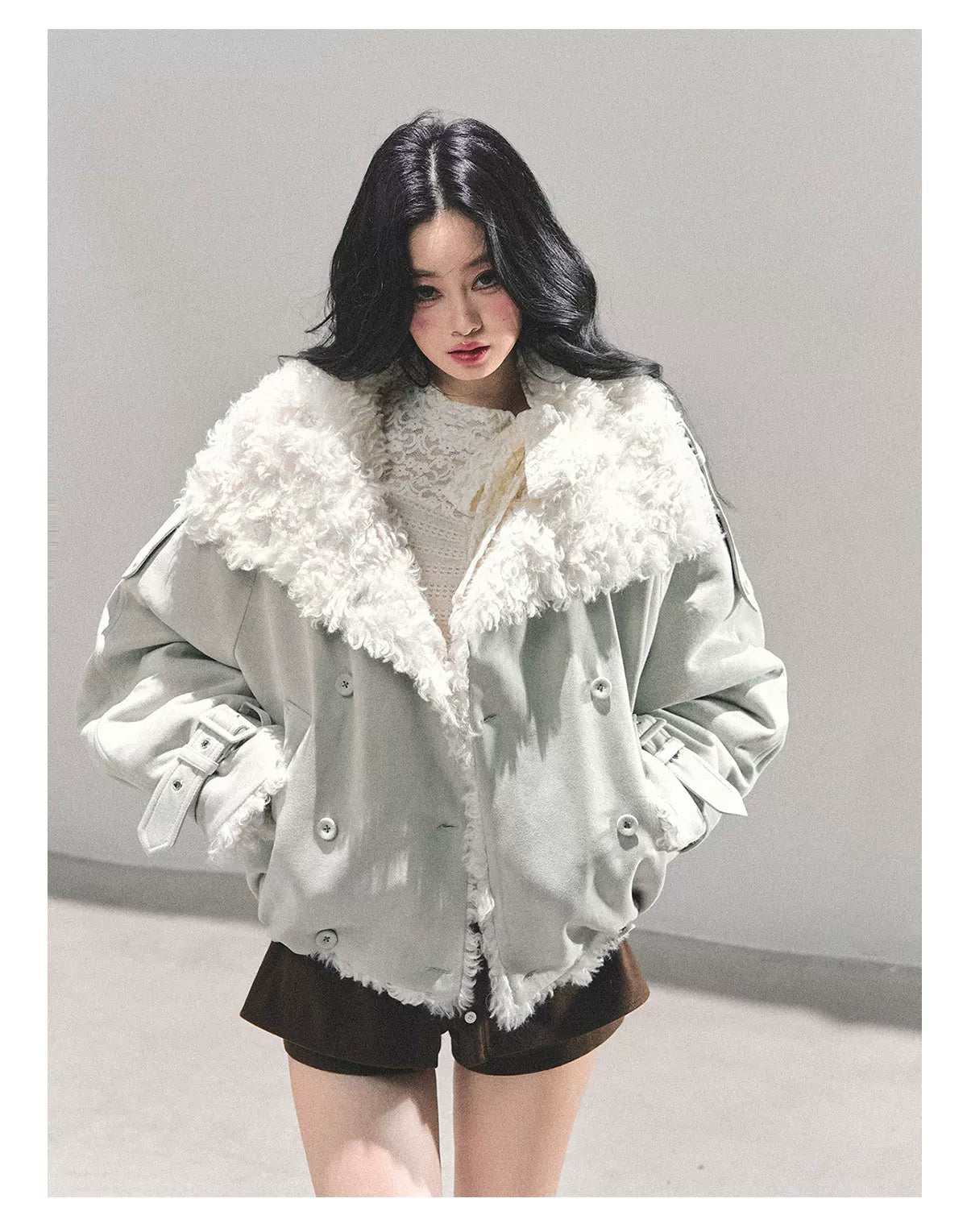 Shearling Winter Puffer Jacket
