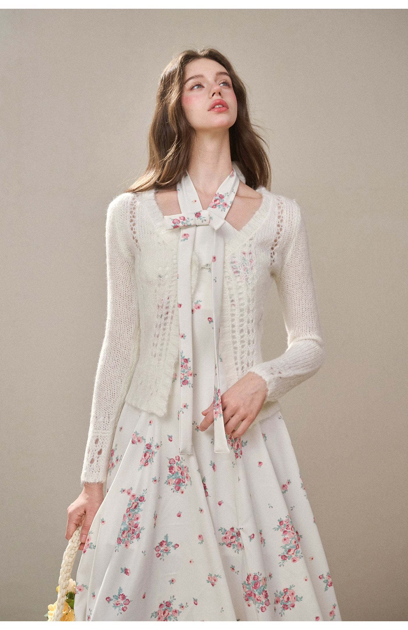 Rose Pleats Halter Midi Dress - CHINASQUAD