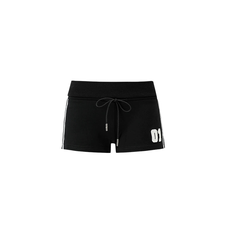 Rhinestone Hip-hugger Shorts - CHINASQUAD
