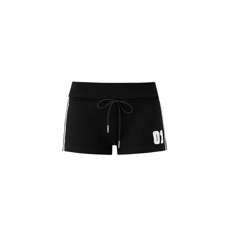 Rhinestone Hip-hugger Shorts - CHINASQUAD