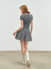 Checkered Ruffle A - Line Midi Skirt - CHINASQUAD