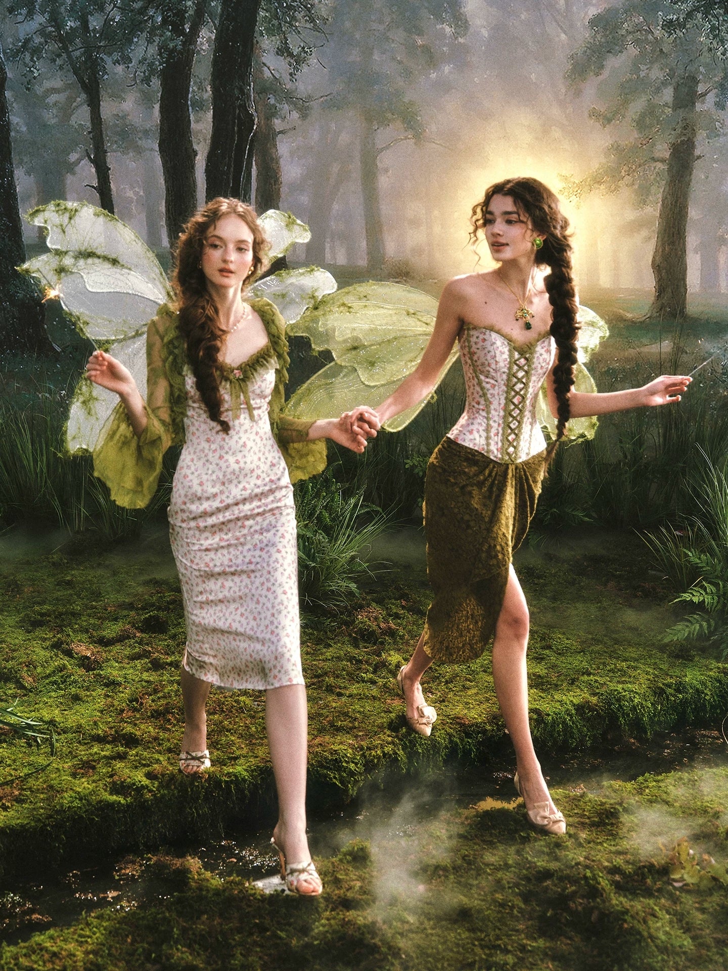 Enchanted Woodland Corset & Lace Skirt Set