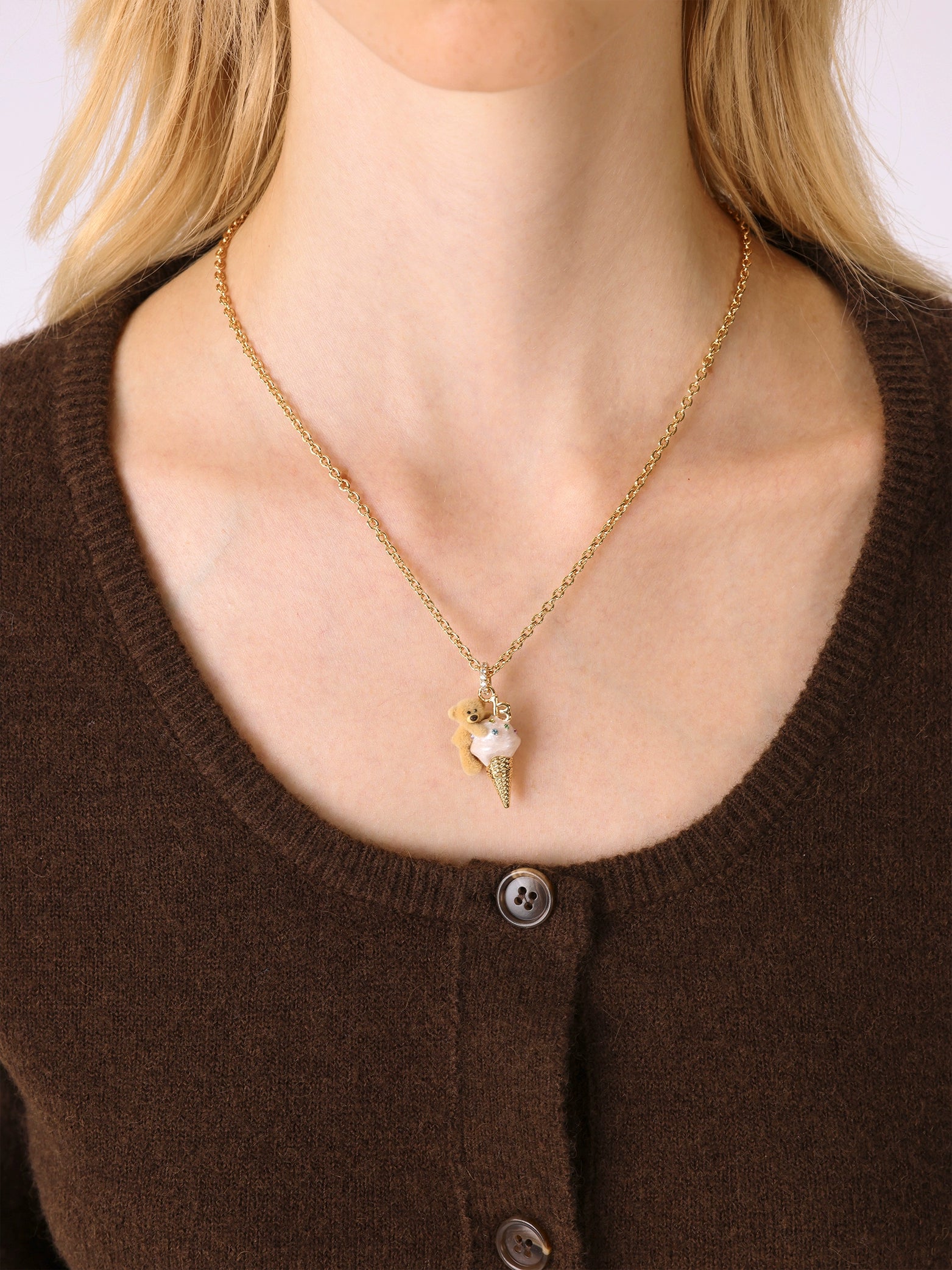 Ice-Cream Teddy Necklace